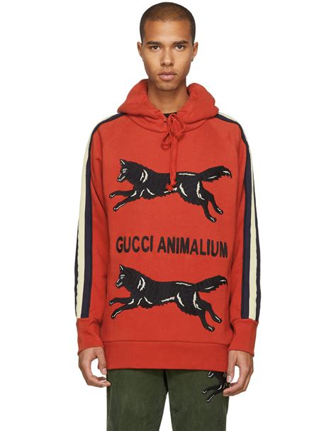 gucci guccify red wolf head hoodie|gucci snake hoodie.